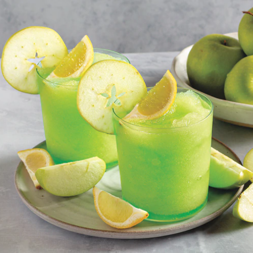 Sour apple slushy