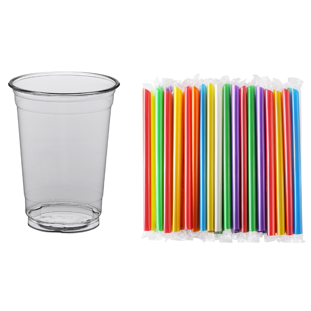 100 Cups + Straws